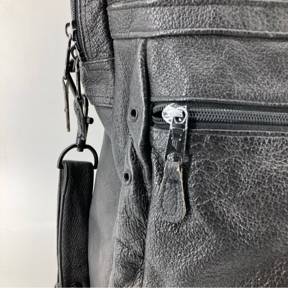 Vintage Scully Black Leather Large Shoulder Bag - Picture 8 of 14